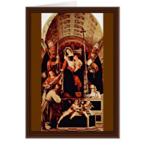 Altarpolyptychon Of Recanati Main Plate: Enthroned Card