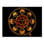Altered Light Gold Zodiac Sun Eclipses Postcards