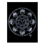 Altered Light Silver Zodiac Sun Eclipses Postcards
