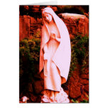 Altered Peach Virgin Mary Garden Statue Cards