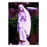 Altered Purple Virgin Mary Garden Statue Card