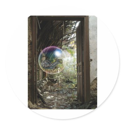 ALTERED TRANSPORTATION ROUND STICKER by Tammera59