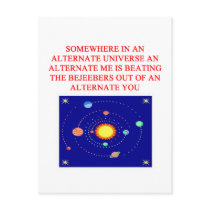 alternate universe phsics joke postcards