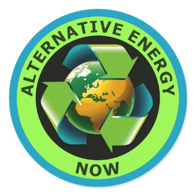 ALTERNATIVE ENERGY NOW STICKERS by dgpaulart