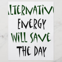 Alternative Energy Will Save The Day Full Color Flyer
