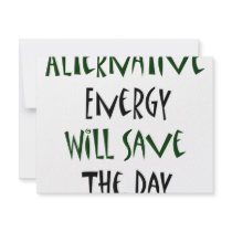 Alternative Energy Will Save The Day Personalized Invites