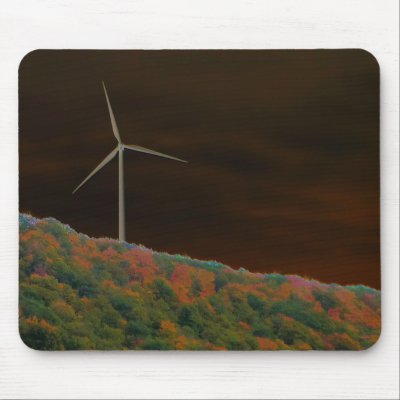 Alternative Energy Wind Turbine Fall Mousepad by thewedge