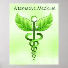 Alternative Medicine Caduceus Poster Print