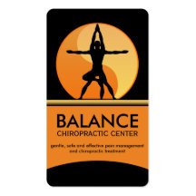 Alternative Medicine Chiropractor Business Cards