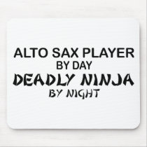 Alto Sax Deadly Ninja by Night mousepads