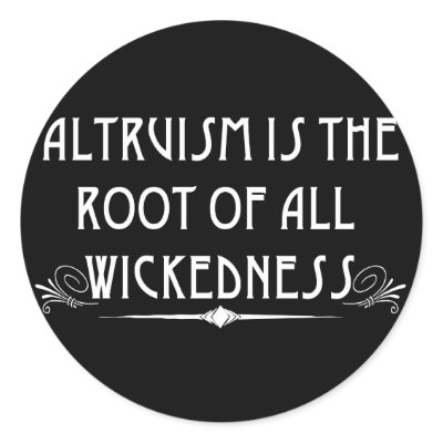 Altruism Is Wicked Stickers by HChangeri