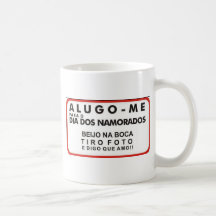 Alugo-me para o dia dos namorados caneca