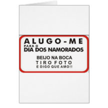 Alugo-me para o dia dos namorados cartoes