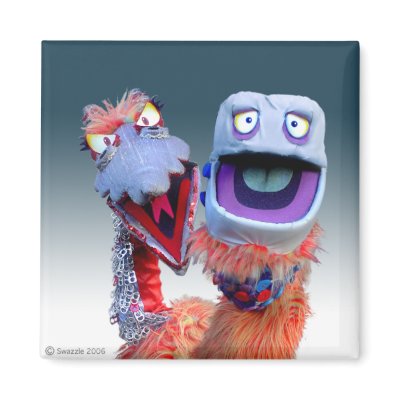 Aluminum and Plastic Monsters Fridge Magnets by Swazzle