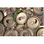 Aluminum cans, recycled cut outs