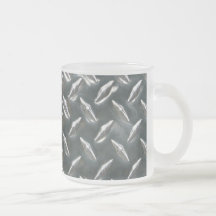 Aluminum Metal Checkerplate Coffee Mug