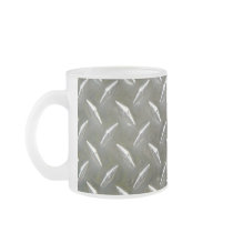 Aluminum Metal Checkerplate Coffee Mug