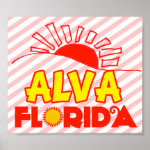 Alva, la Floride Affiche