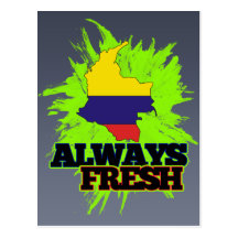 Always Fresh Colombia Postcards