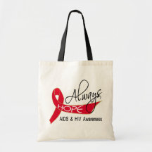Always Hope AIDS Canvas Bags