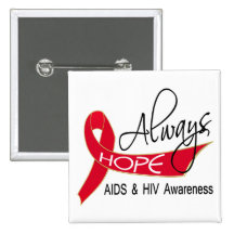 Always Hope AIDS Pinback Button