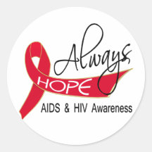 Always Hope AIDS Stickers