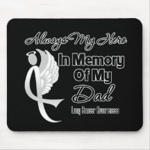 Always My Hero In Memory Dad - Lung Cancer Mousepads