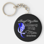 Always My Hero In Memory Mom - Colon Cancer Keychain