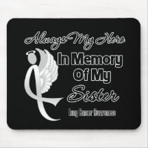 Always My Hero In Memory Sister - Lung Cancer Mouse Pad