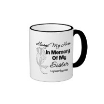 Always My Hero In Memory Sister - Lung Cancer Coffee Mugs