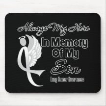 Always My Hero In Memory Son - Lung Cancer Mousepad