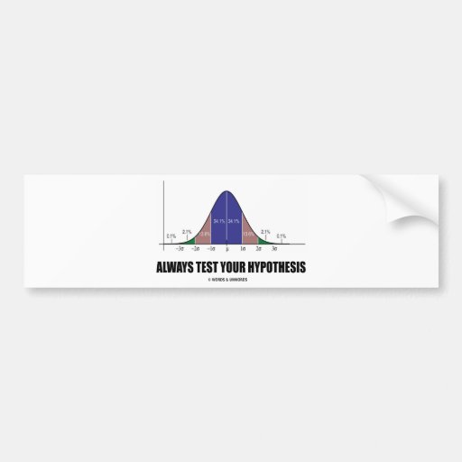 Always Test Your Hypothesis (Statistical Attitude) Bumper Sticker