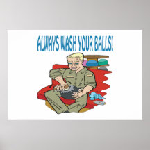 Always Wash Your Balls Print