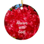 Always with God! hanging ornaments Red Rhodies