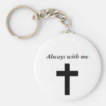 Always With Me Cross Keychain