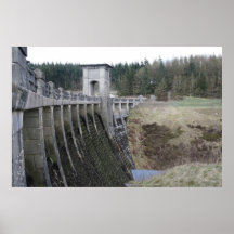 Alwen reservoir dam. poster