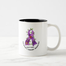 ALZHEIMER’S DISEASE AWARENESS Flower Ribbon 1 Mugs
