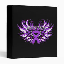 Alzheimer’s Disease Awareness Heart Wings Binder