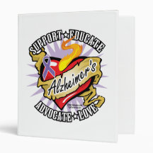 Alzheimers Classic Heart 3 Ring Binder
