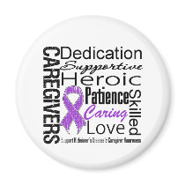 Alzheimers Disease Caregivers Collage Fridge Magnets