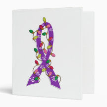 Alzheimer's Disease Christmas Lights Ribbon Binder