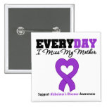 Alzheimer's Disease Every Day I Miss My Mother Buttons