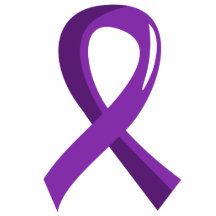 Alzheimer's Disease Purple Ribbon 3 Cut Out