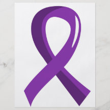 Alzheimer's Disease Purple Ribbon 3 Flyers