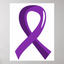 Alzheimer's Disease Purple Ribbon 3 Poster