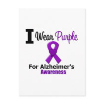 Alzheimer's Disease Purple Ribbon Awareness Post Cards