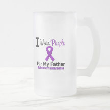 Alzheimer's Disease Purple Ribbon For My Father Coffee Mugs