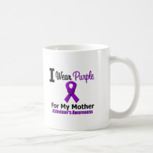 Alzheimer's Disease Purple Ribbon For My Mother Mug