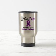 Alzheimer's Disease Purple Ribbon For The Cure Mug