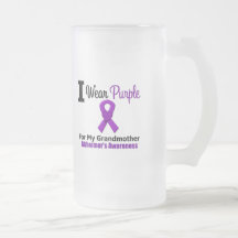 Alzheimer's Disease Purple Ribbon Grandmother Coffee Mugs